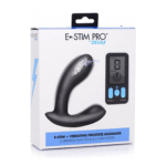 Stimolatore prostatico con telecomando – E Stim Pro massaggiatore prostatico vibrante in silicone + telecomando