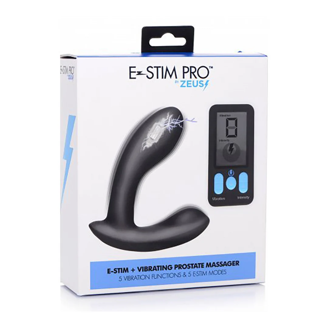 Stimolatore prostatico con telecomando – E Stim Pro massaggiatore prostatico vibrante in silicone + telecomando - immagine 1
