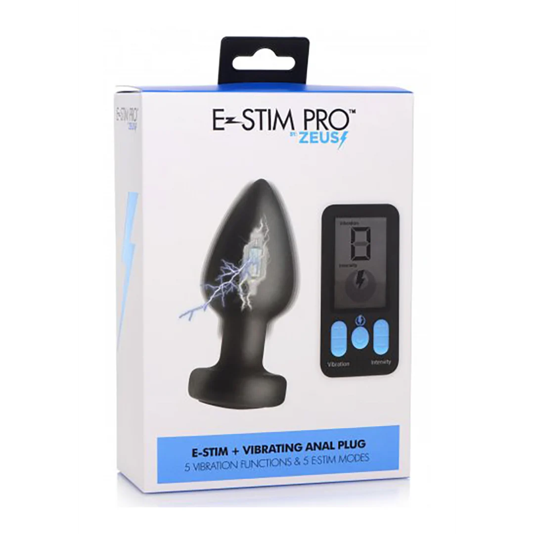 AG665-2 Plug anale vibrante in silicone E Stim Pro con telecomando - immagine 1