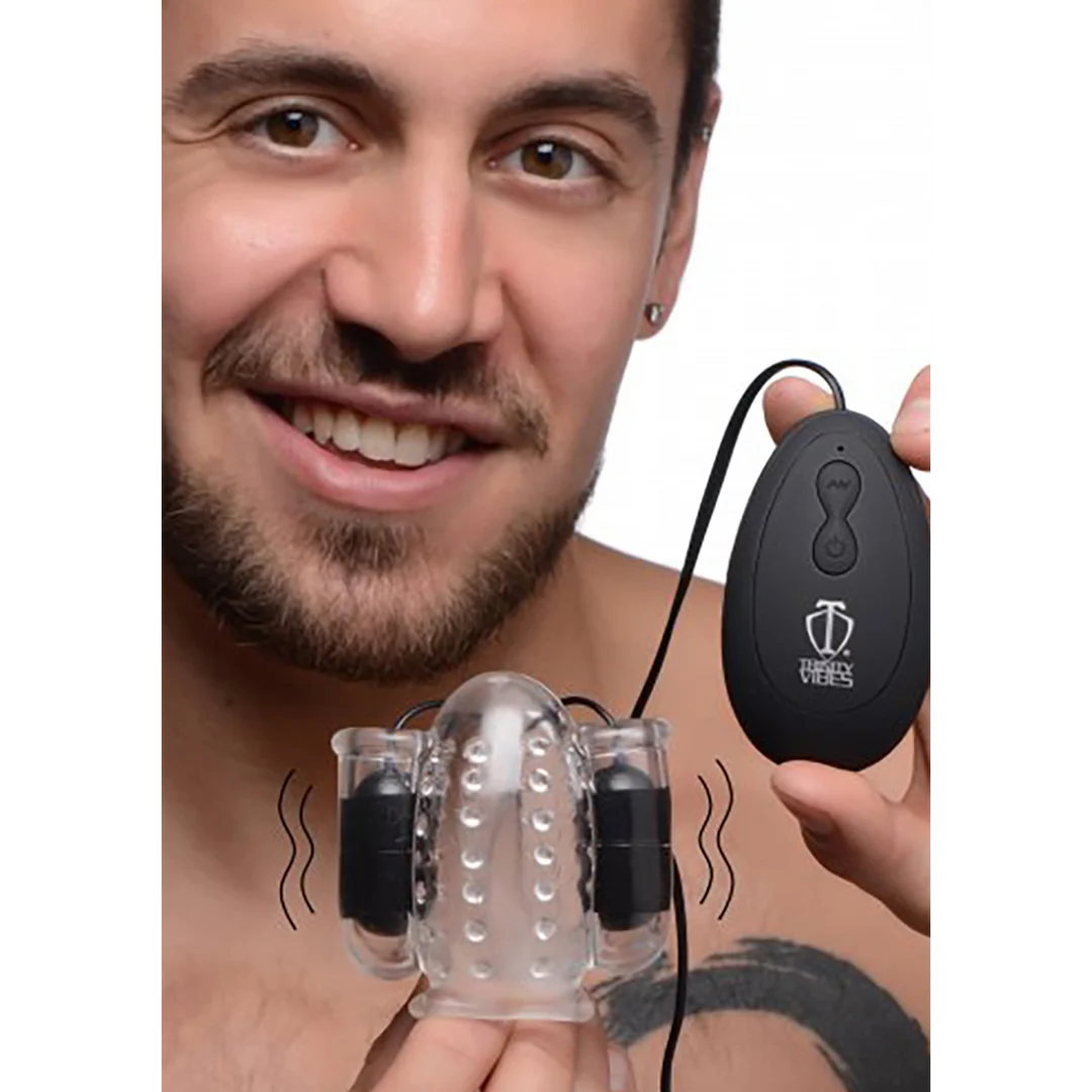 XR Brands Stuzzicatore vibrante Deluxe a doppia testa - immagine 2