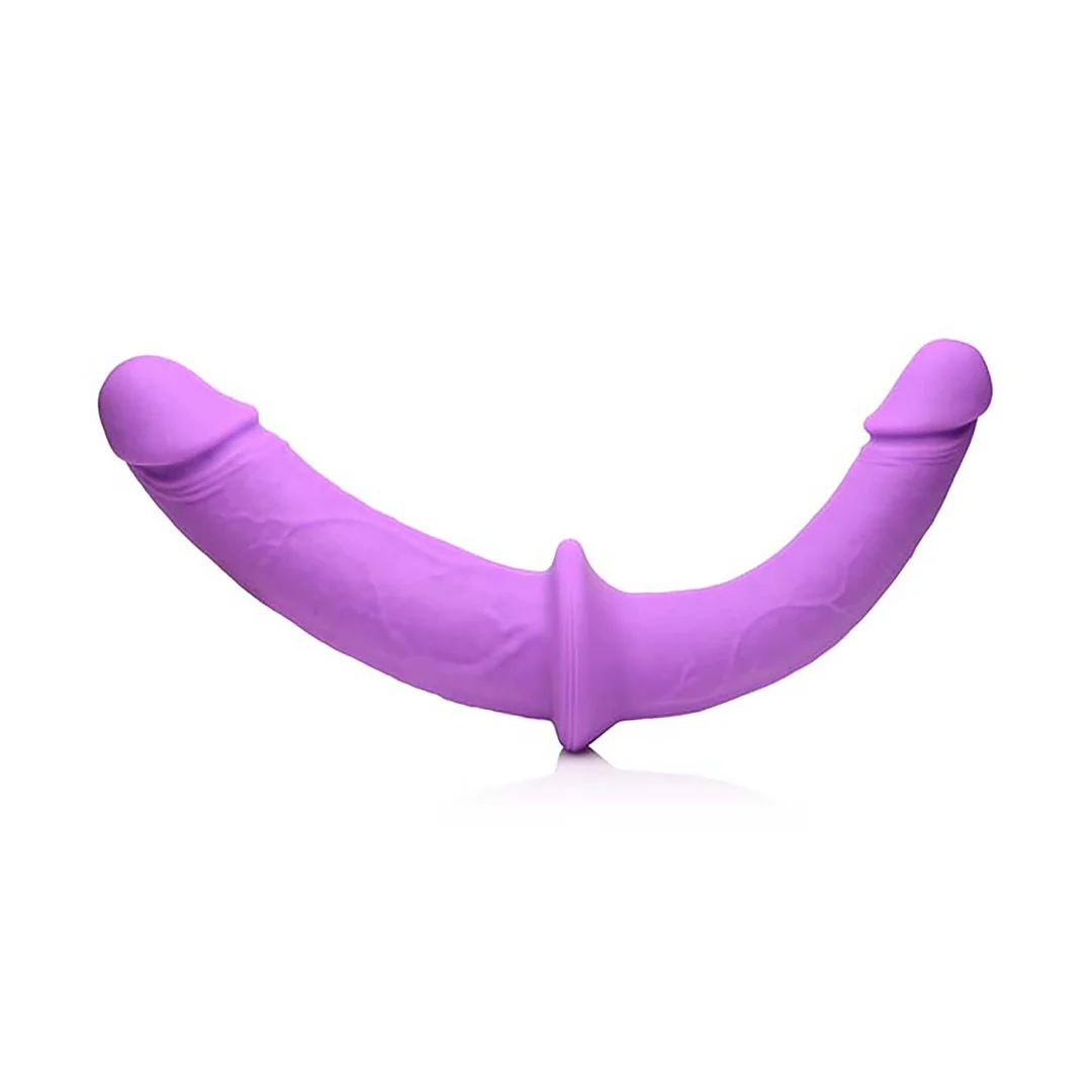 Strap on con fascia regolabile – Double Charmer - Doppio dildo in silicone con imbracatura - immagine 5