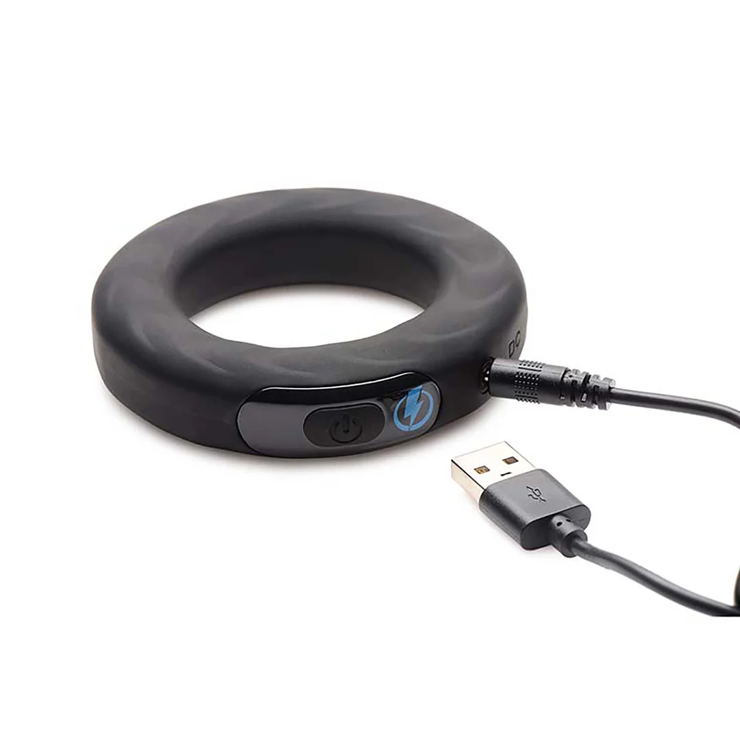 Anello fallico vibrante con telecomando – Anello fallico in silicone vibrante ed E Stim + telecomando - immagine 4