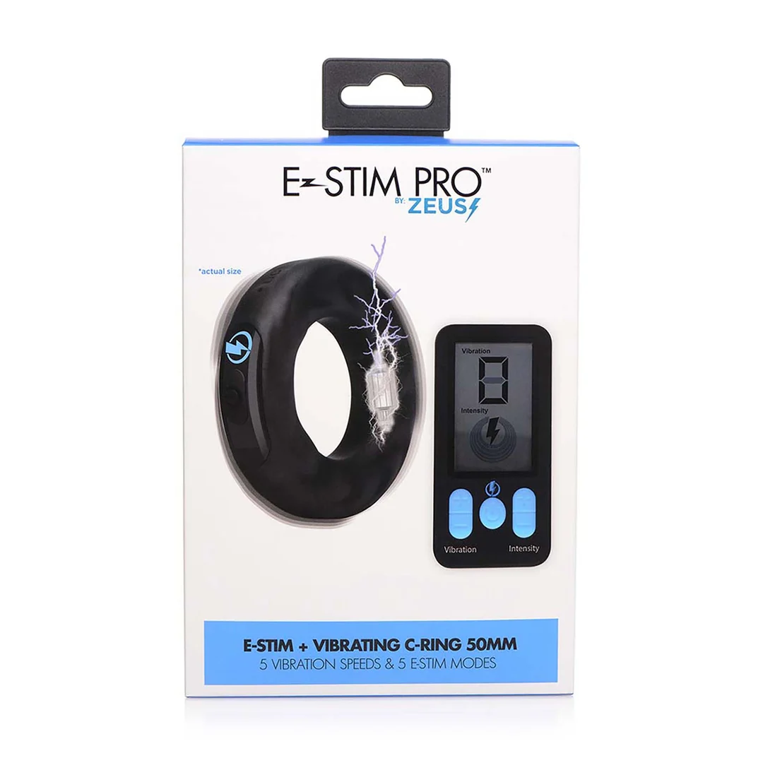 AG933-2 Anello fallico vibrante con telecomando – Anello fallico in silicone vibrante ed E Stim + telecomando - immagine 1