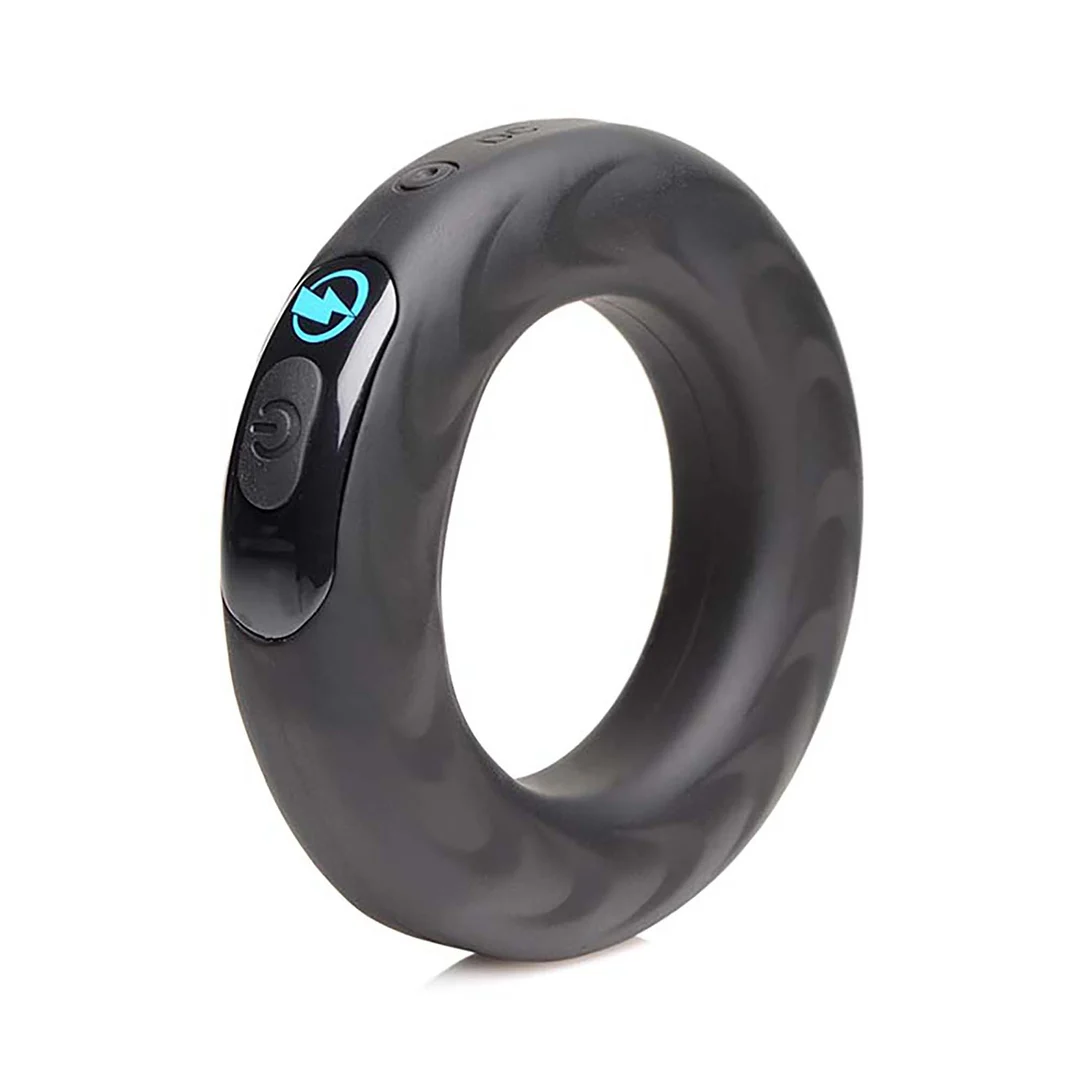 Anello fallico vibrante con telecomando – Anello fallico in silicone vibrante ed E Stim + telecomando - immagine 2
