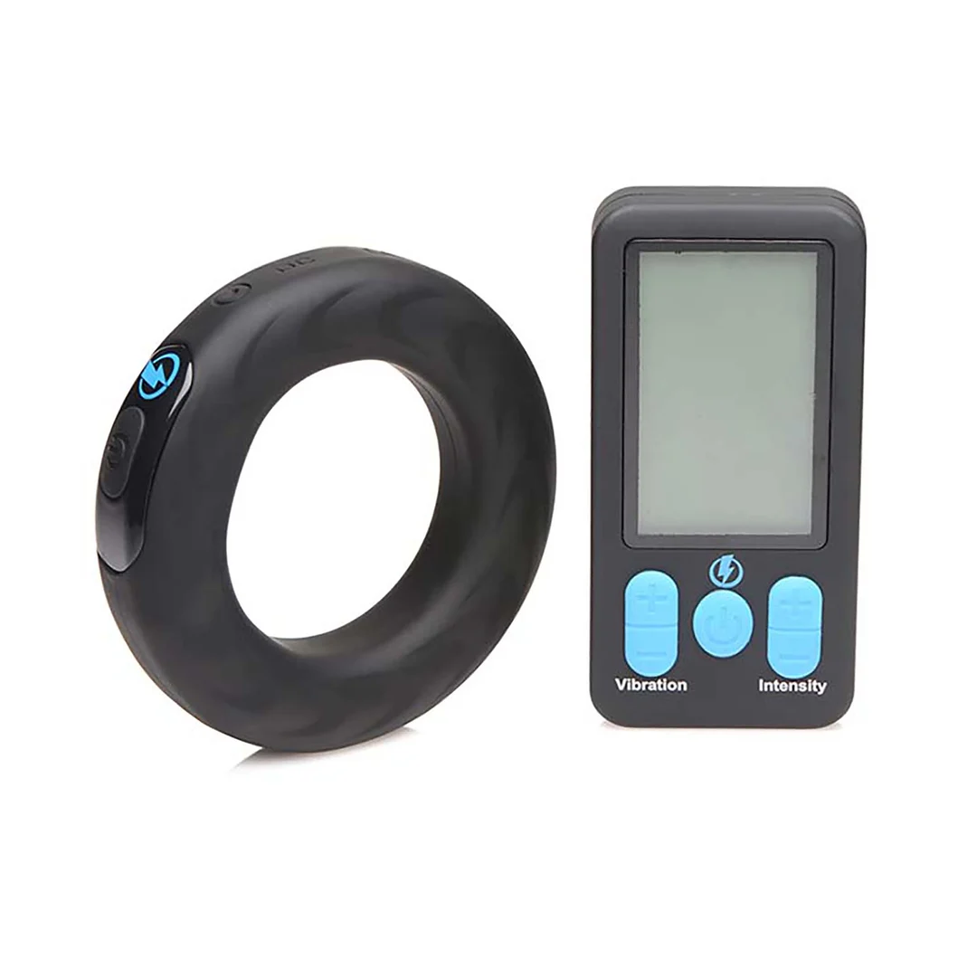 Anello fallico vibrante con telecomando – Anello fallico in silicone vibrante ed E Stim + telecomando - immagine 6