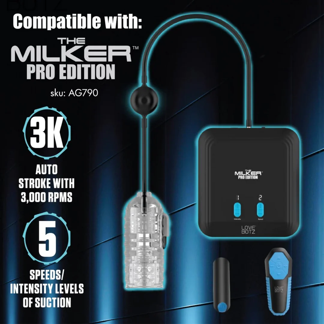 Masturbatore XR Brands Milker in TPE con fascia per i testicoli - immagine 4