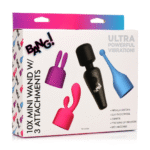 XR Brands Mini Wand Massager con 3 accessori