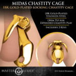 Gabbia di castità con placcatura in oro 18k – Oro - immagine 4