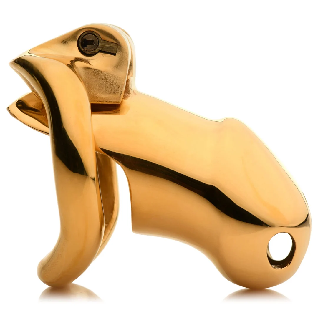 Gabbia di castità con placcatura in oro 18k – Oro - immagine 5