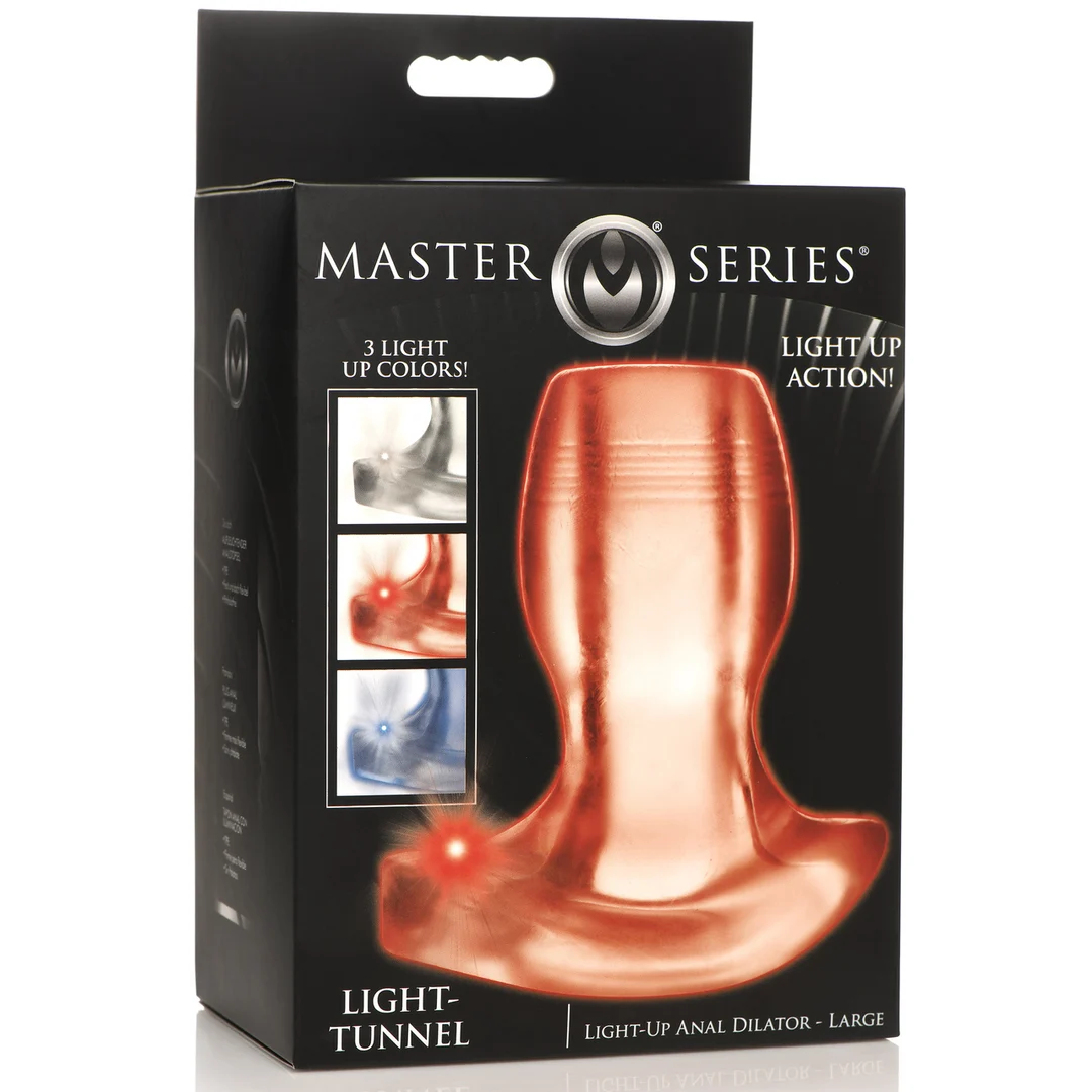 AH087-LARGE-2 XR Brands Lichttunnel dilatatore anale luminoso L - immagine 1