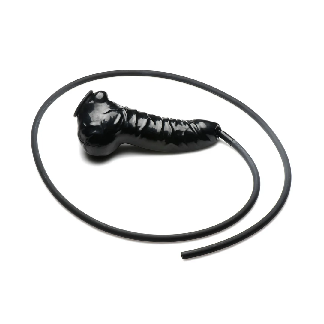 Guaina per pene con tubo lungo – nera - immagine 4