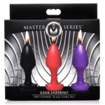 Candele colanti per wax play, nero/viola/rosso, Kink Inferno - immagine 2
