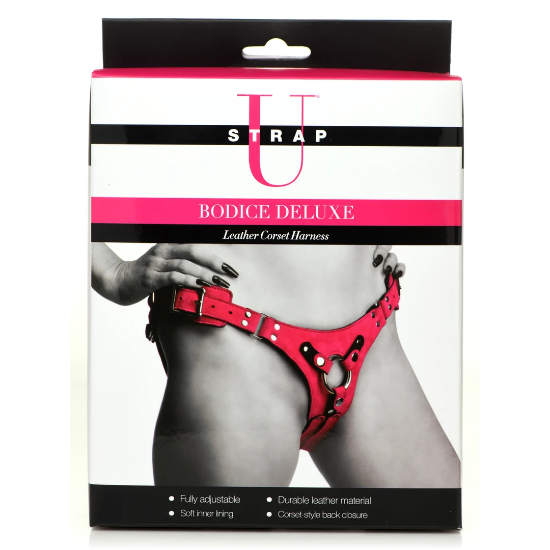 Imbracatura corsetto in pelle Bodice Deluxe rosa - immagine 2