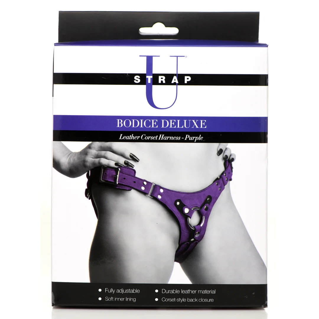 Imbracatura corsetto in pelle Bodice Deluxe rosa - immagine 8
