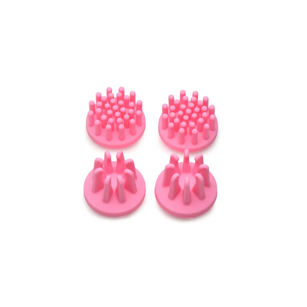 Stimolatore per capezzoli con 10 modalità, succhiatori rotanti in silicone con 2 supporti - immagine 5