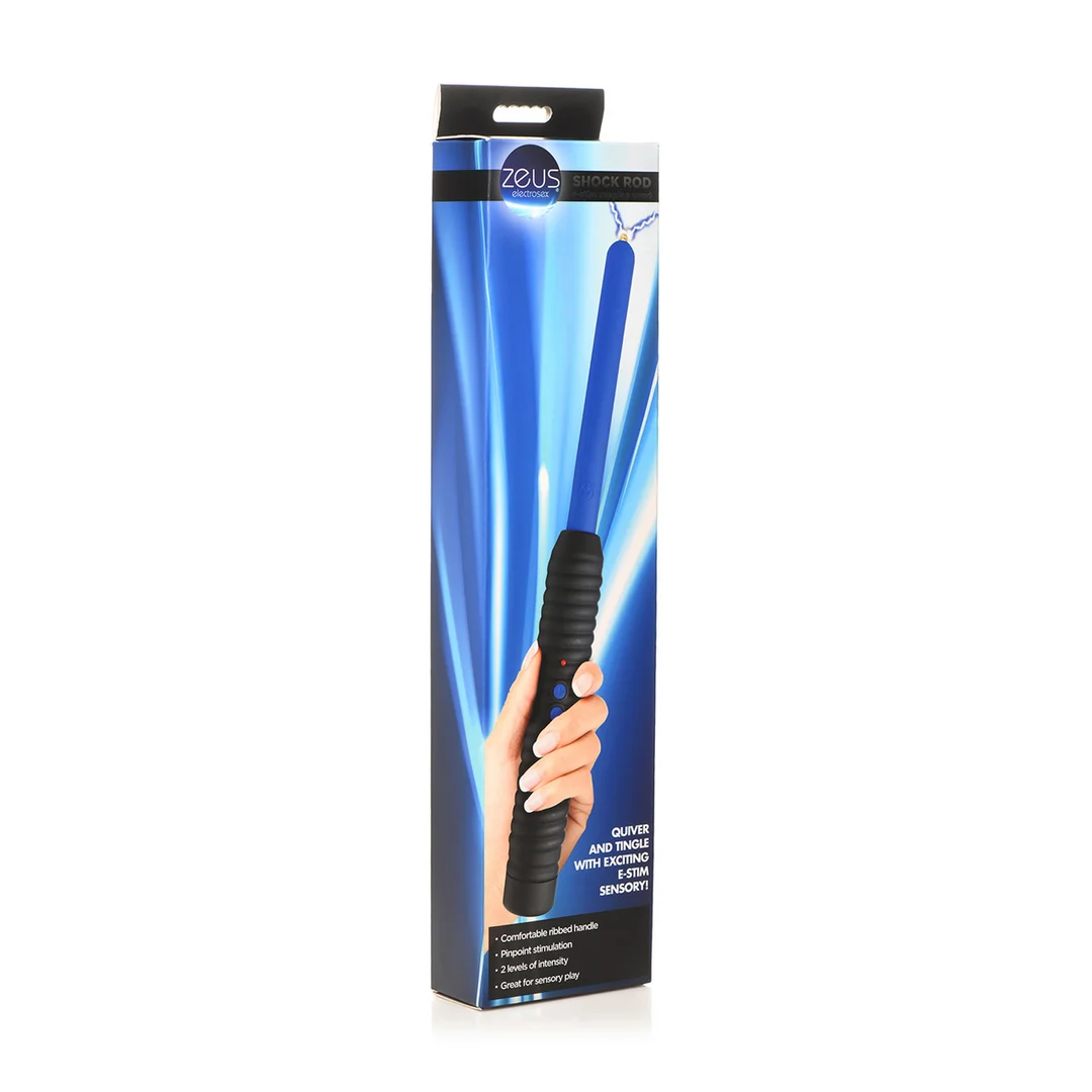 AH260-2 Bastone BDSM per elettrostimolazione con presa salda – Shock Rod, bastone per elettrostimolazione – Blu - immagine 1