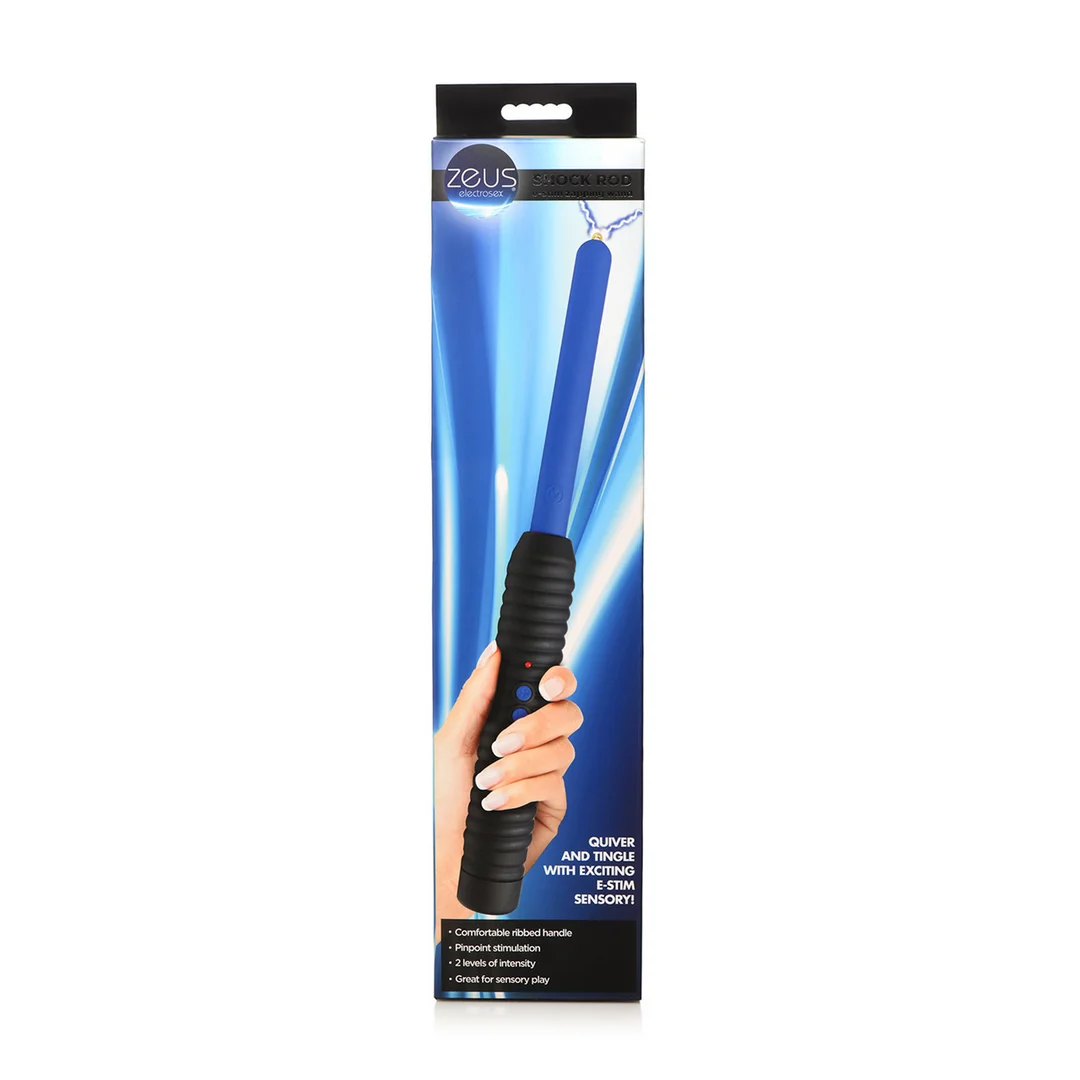 Bastone BDSM per elettrostimolazione con presa salda – Shock Rod, bastone per elettrostimolazione – Blu - immagine 2