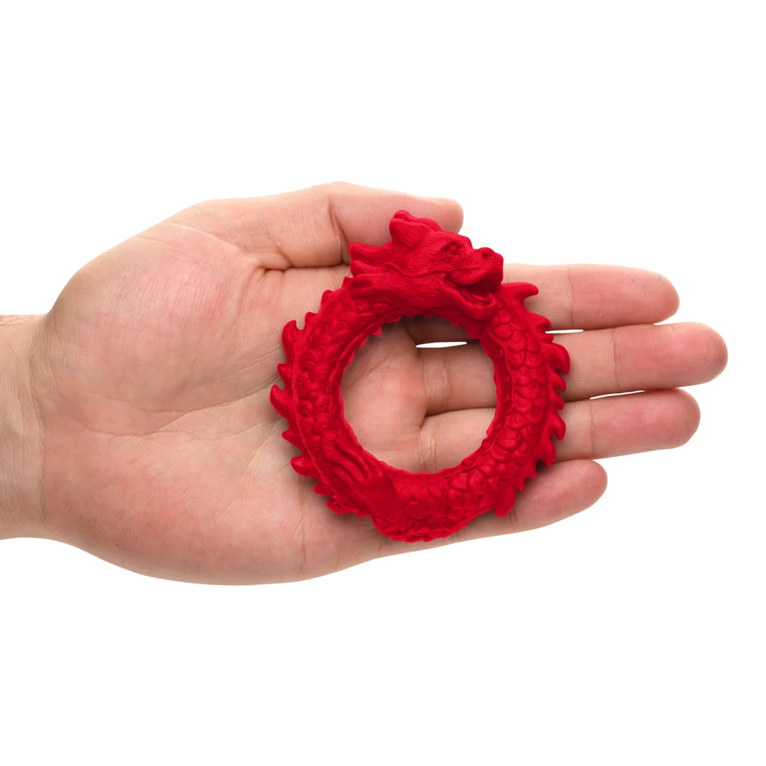 Anello fallico in silicone rosso Rise of the Dragon - immagine 5