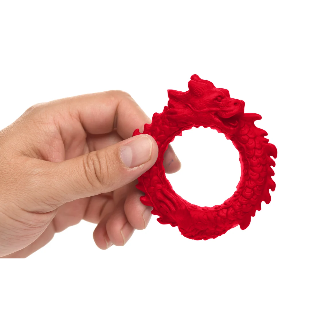 Anello fallico in silicone rosso Rise of the Dragon - immagine 6