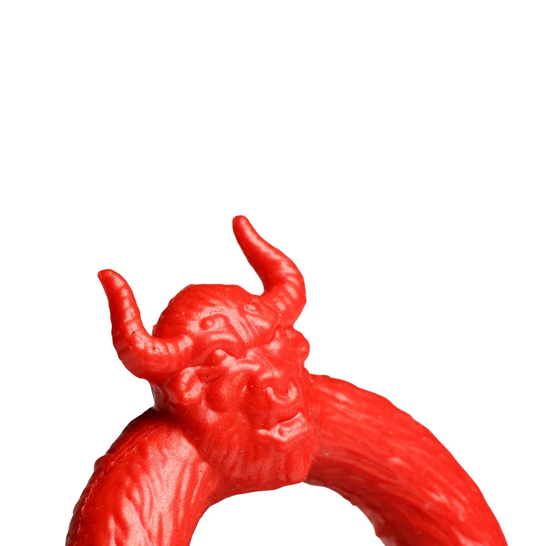 Anello fallico in silicone XR Brands Beast Mode rosso - immagine 5