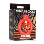 Anello fallico in silicone XR Brands Beast Mode rosso