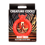 Anello fallico in silicone XR Brands Beast Mode rosso - immagine 2