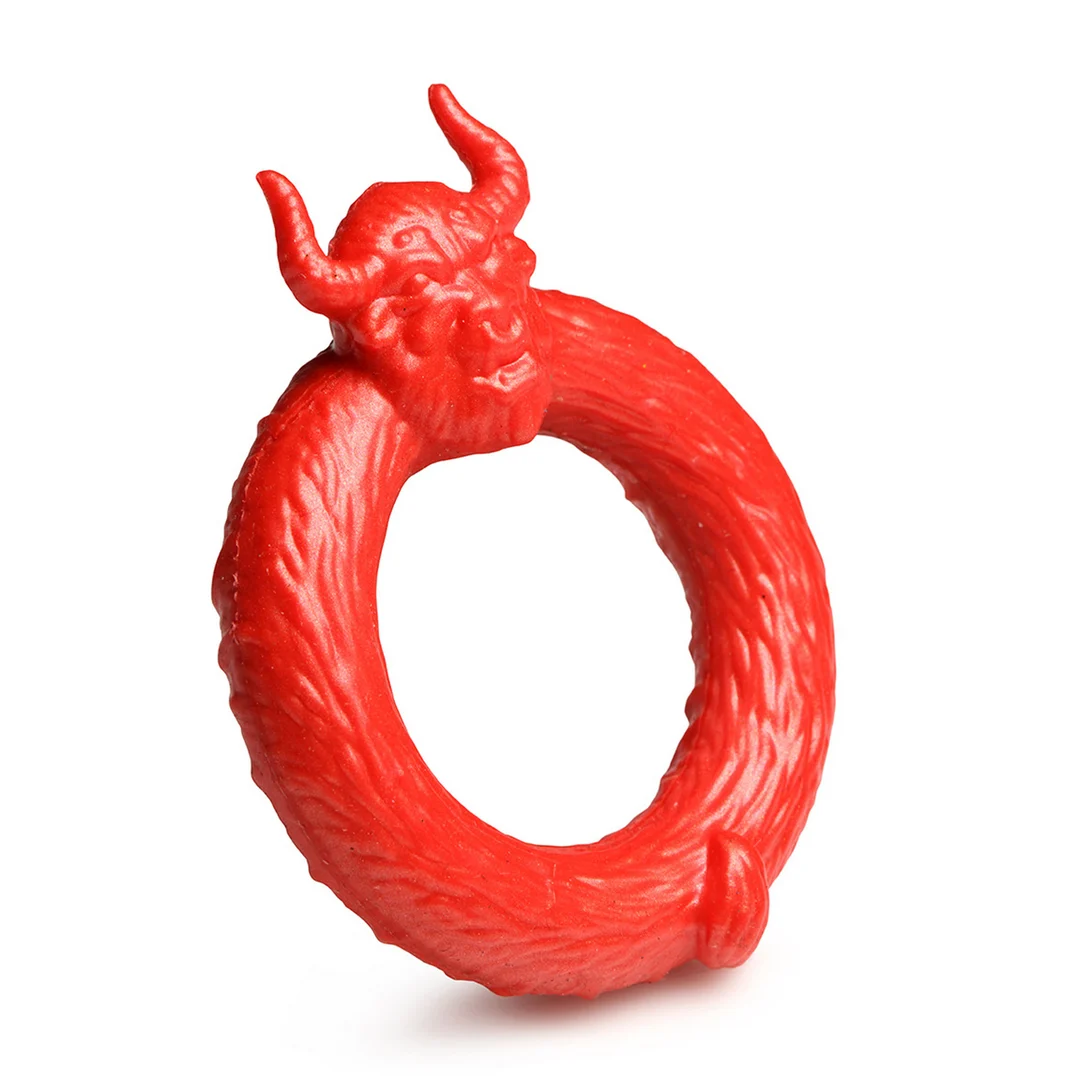 Anello fallico in silicone XR Brands Beast Mode rosso - immagine 3