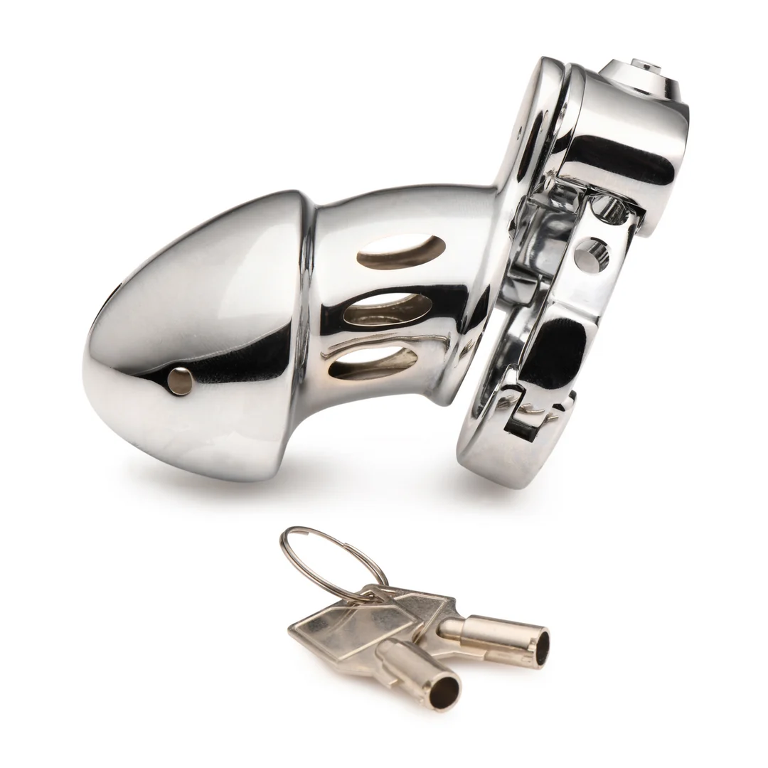 Cintura di castità con anello regolabile – Snap On Chastity Cage - immagine 3