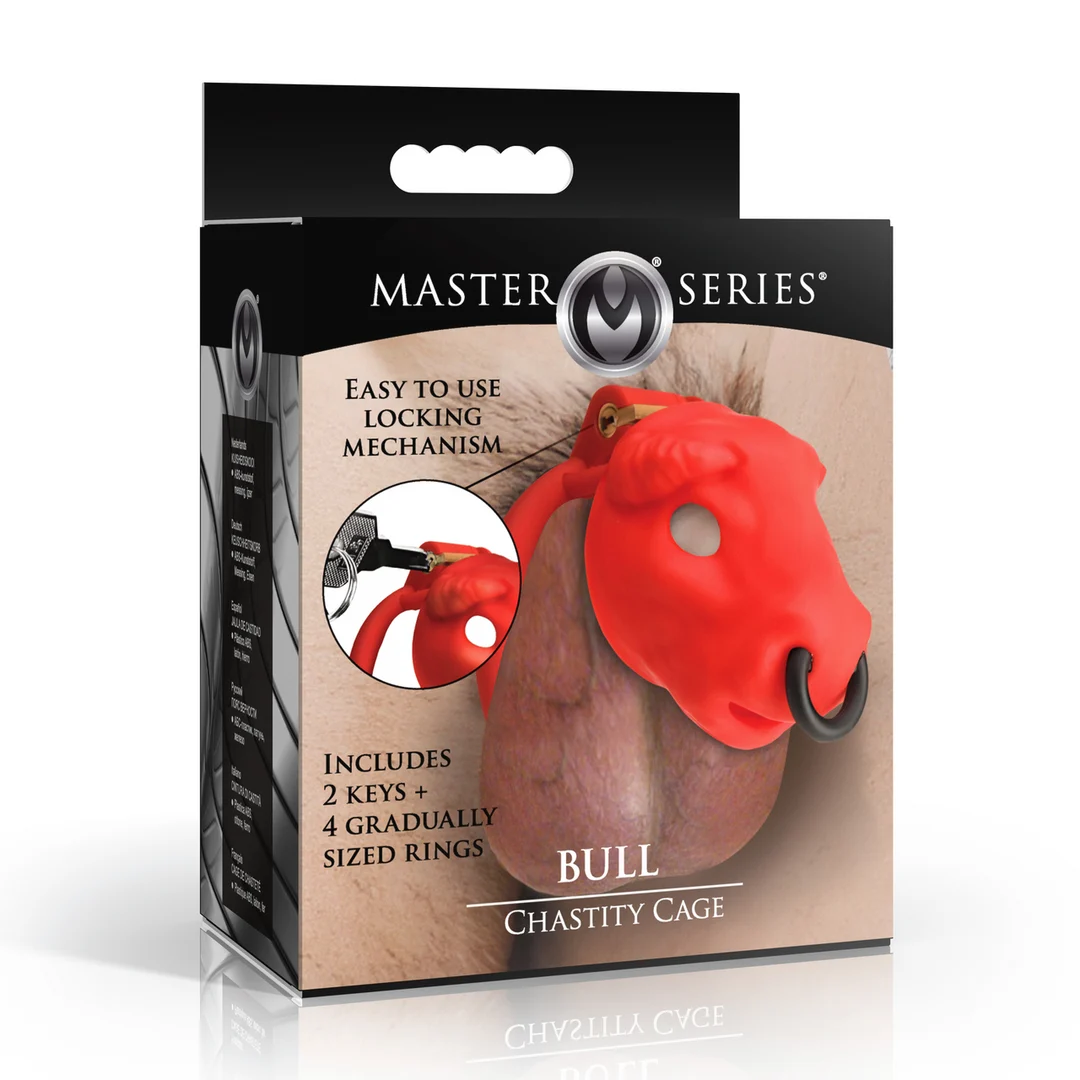 Gabbia di castità Bull nera - immagine 5