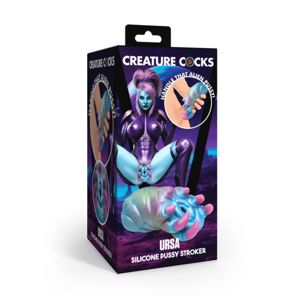 Stroker in silicone Ursa blu e viola