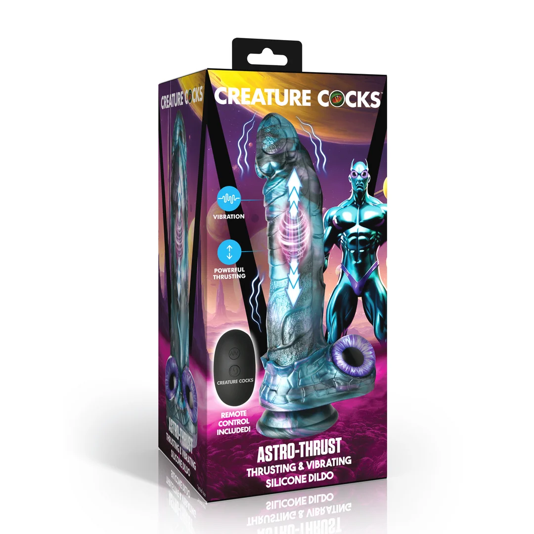XR Brands Astro Thrust, dildo vibrante con funzione di spinta - immagine 1