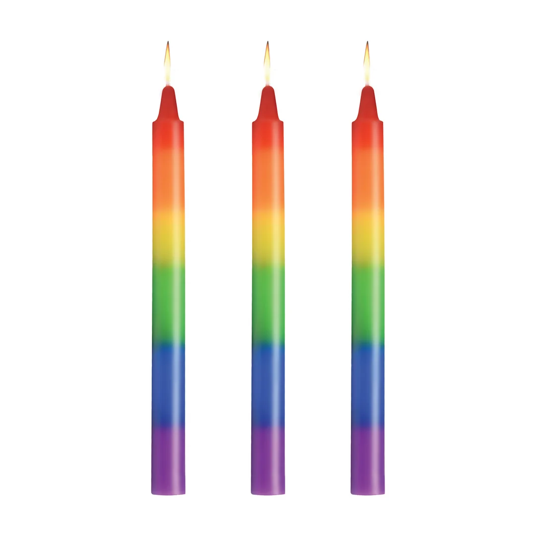 Set di candele colanti arcobaleno XR Brands Pride Candles - immagine 3
