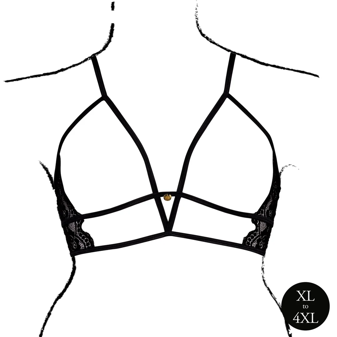 Reggiseno a triangolo in pizzo con coppe aperte per un look seducente – Le Desir - immagine 10