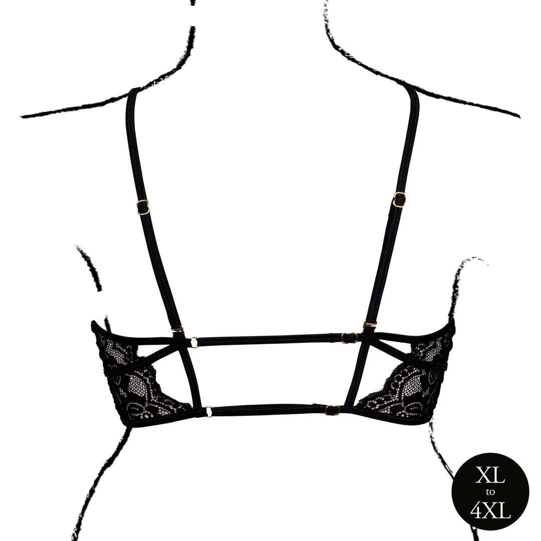 Reggiseno a triangolo in pizzo con coppe aperte per un look seducente – Le Desir - immagine 11
