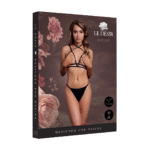 Lingerie seducente con coppe aperte e fascia al collo – LIN