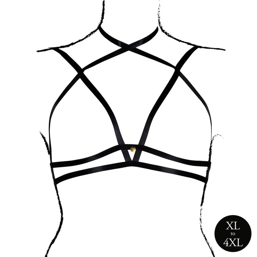 Lingerie seducente con coppe aperte e fascia al collo – LIN - immagine 10