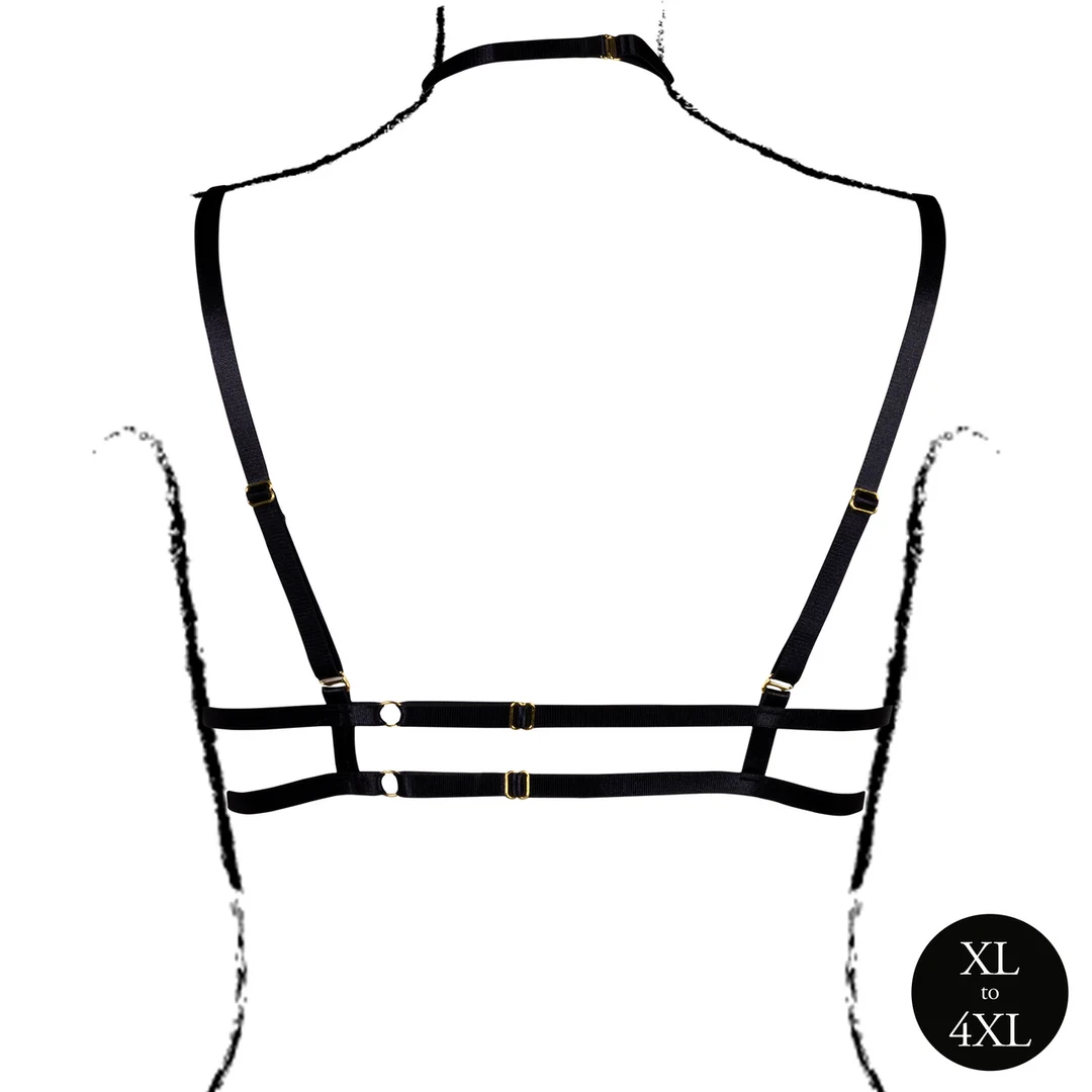 Lingerie seducente con coppe aperte e fascia al collo – LIN - immagine 11