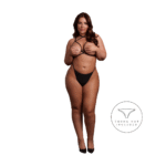 Lingerie seducente con coppe aperte e fascia al collo – LIN - immagine 12