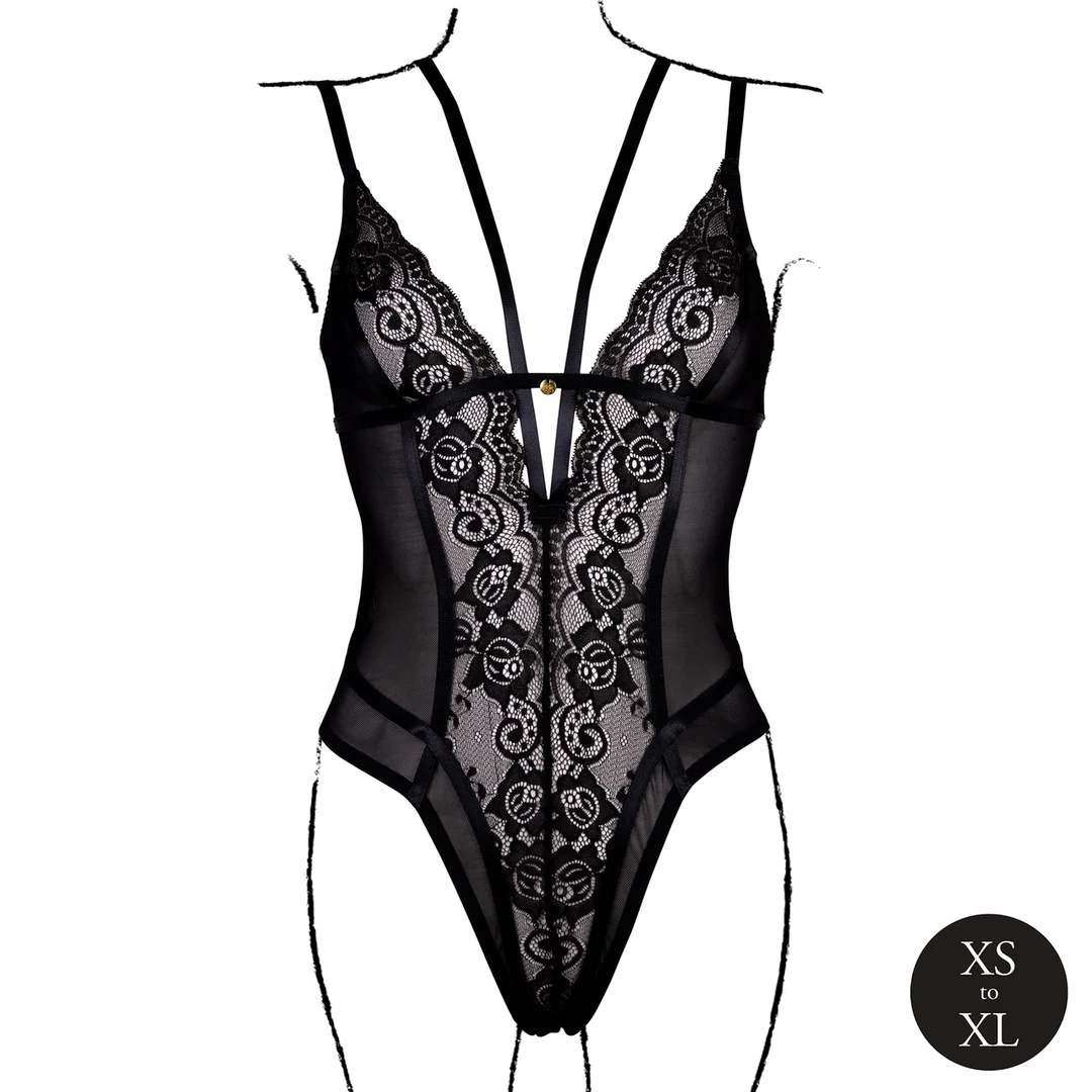 Body in pizzo con cursori regolabili, per una silhouette curvy – Le Desir - immagine 10