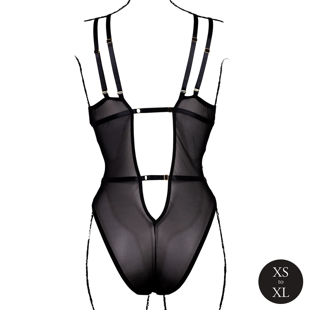 Body in pizzo con cursori regolabili, per una silhouette curvy – Le Desir - immagine 11