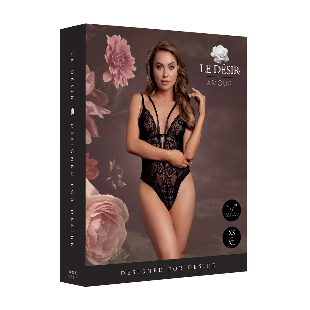 Body in pizzo con cursori regolabili, per una silhouette curvy – Le Desir - immagine 7