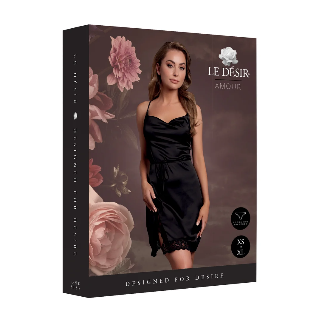 Abito sexy in raso plus size con schiena scoperta e spacco, per un look curvy glamour – Le Desir - immagine 7