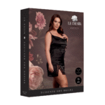 Abito sexy in raso plus size con schiena scoperta e spacco, per un look curvy glamour – Le Desir