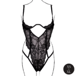 Body in pizzo con coppe aperte per un look curvy seducente – Le Desir - immagine 10