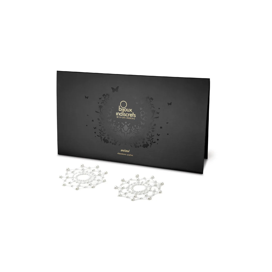 B-0091-2 Accessorio sexy di lingerie con perle per look erotici giocosi e uno stile a seno nudo – Mimi - immagine 1