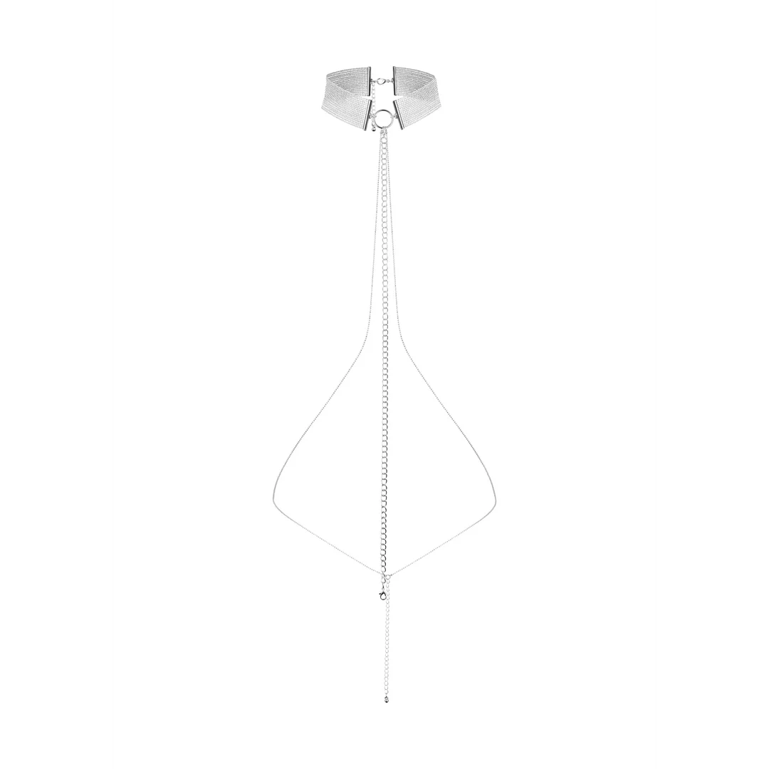 Choker bondage con drappeggio metallico per un look sensuale | SexyPlus - immagine 4