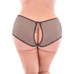 Slip aperto in rete con retro split back e fiocco, per linee seducenti – Magic Silk