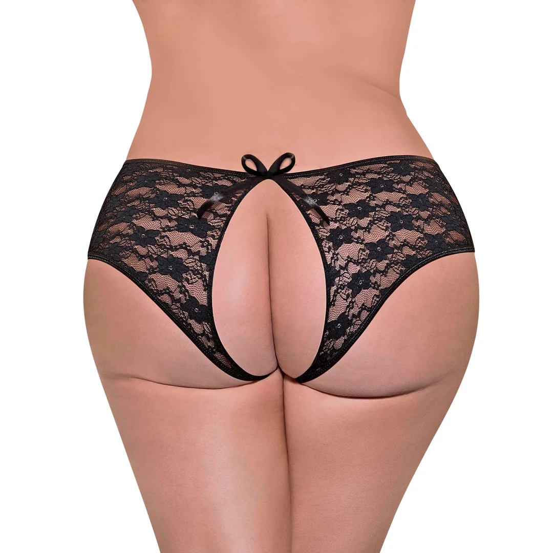 Boyshort aperto in pizzo con retro diviso per un look seducente | Magic Silk - immagine 1