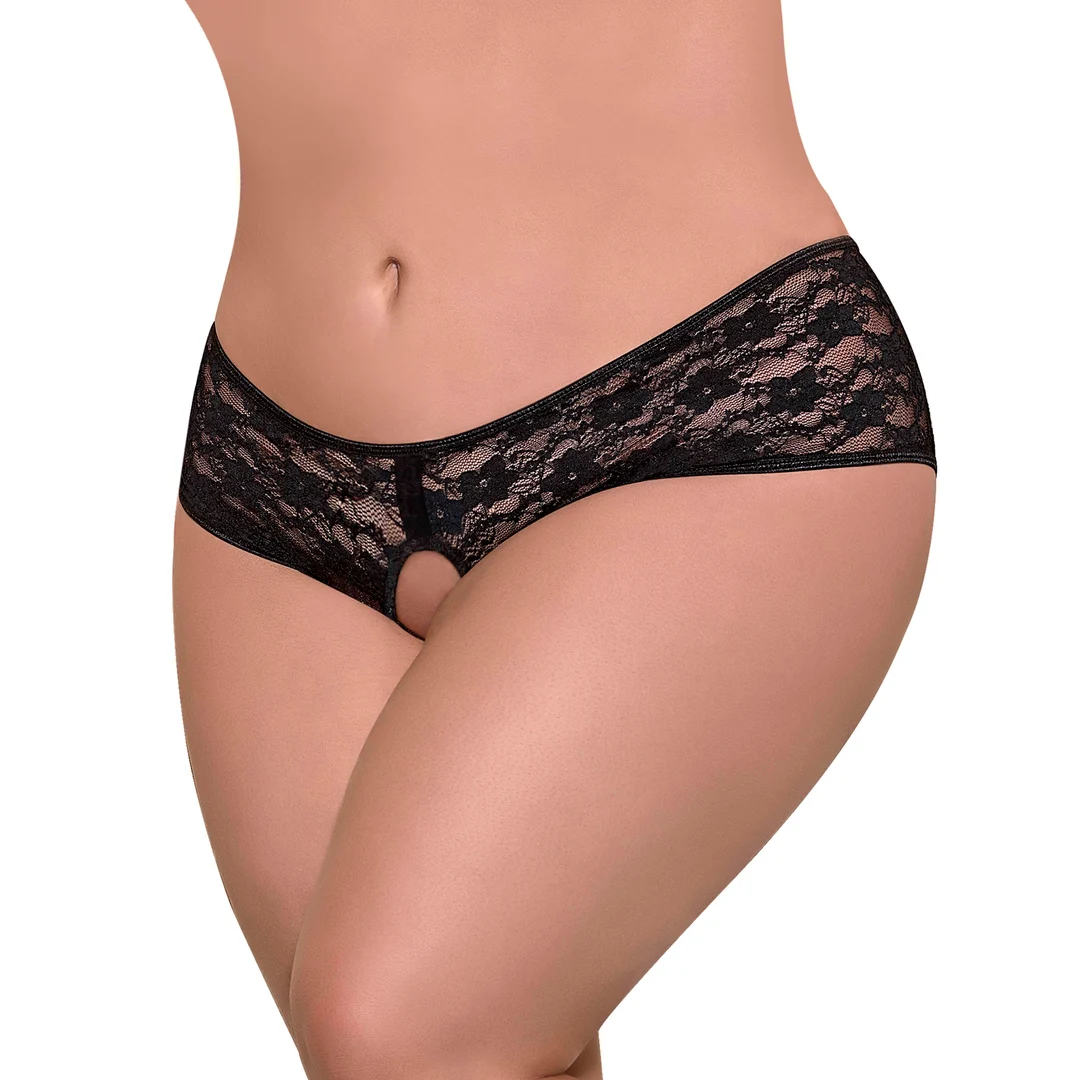 Boyshort aperto in pizzo con retro diviso per un look seducente | Magic Silk - immagine 2