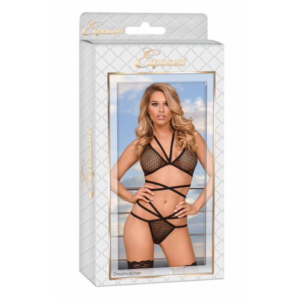 Completo nero con reggiseno e perizoma